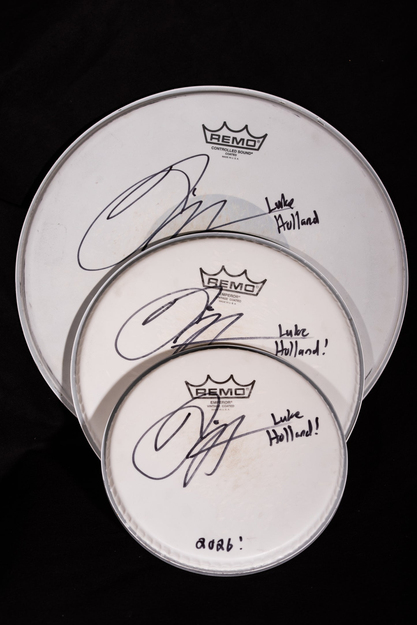 Signed Coated Drumhead Set