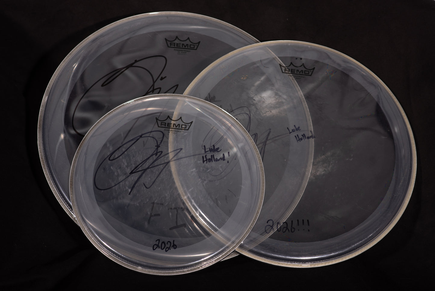 Signed Drum Head Set