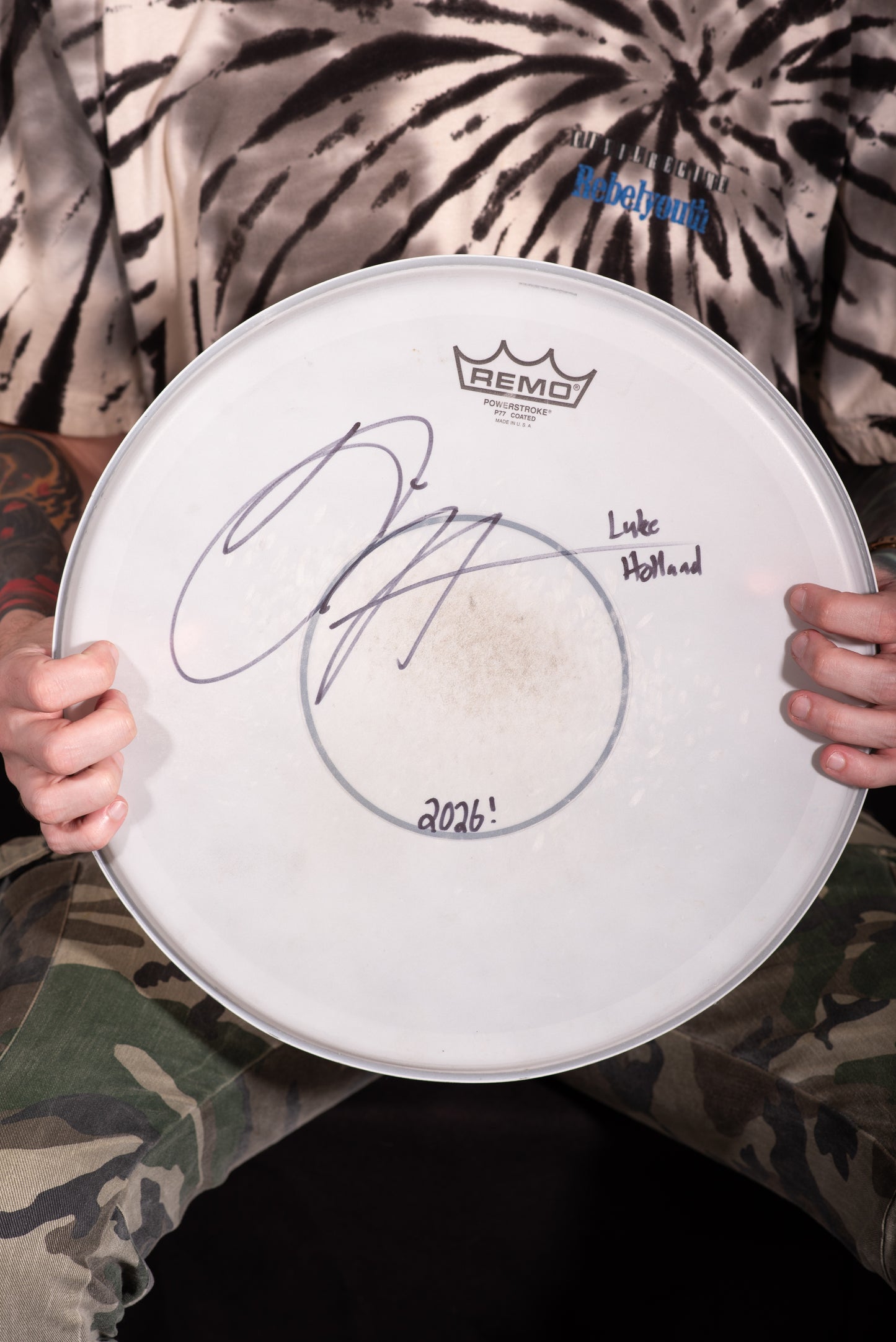 Signed Snare Drum Head (Studio and Practice Sessions)