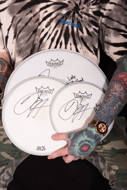 Signed Coated Drumhead Set