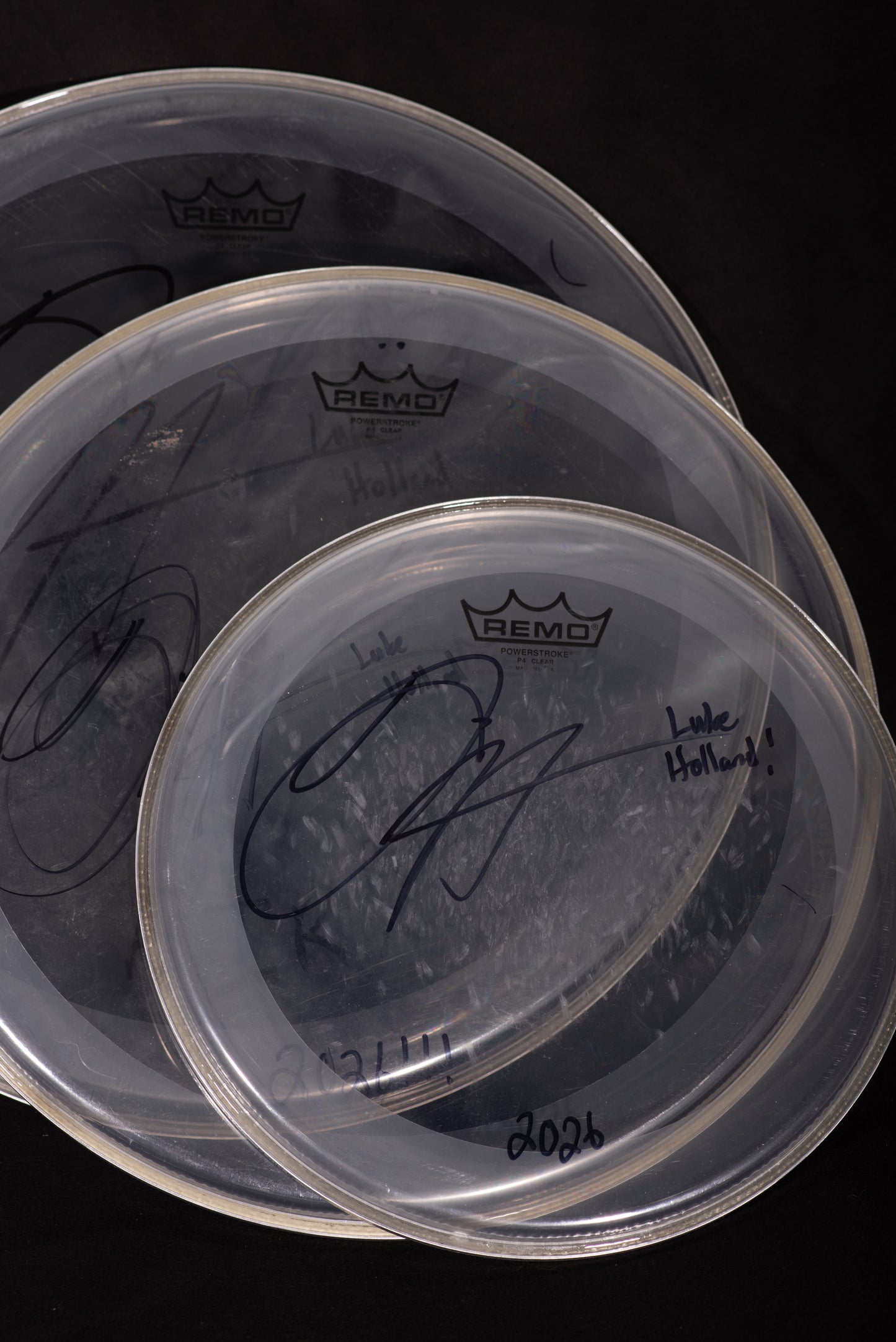 Signed Drum Head Set